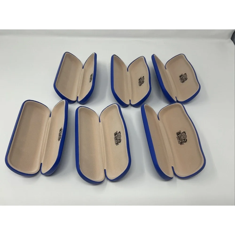 6 NEW Bright Blue Hardshell Eyeglass Sunglass Case